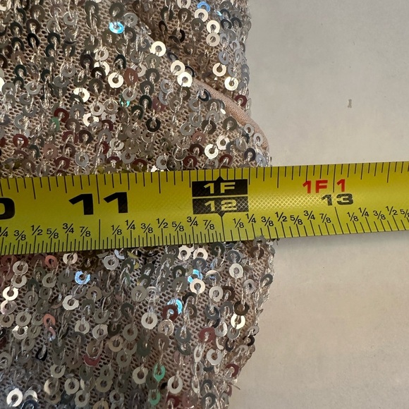 NWT Baltic Born Annabel Sequin Midi Dress Size XS Ivory Sequins Lined Stretch - Picture 15 of 16